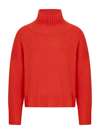 Girlfriend Turtleneck in Tangerine