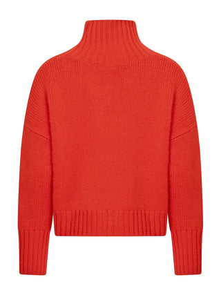 Girlfriend Turtleneck in Tangerine