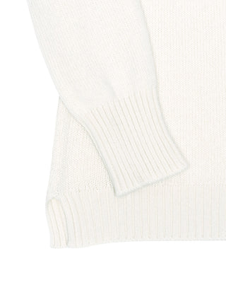 Kaschmirpullover mit V-Neck in Weiß