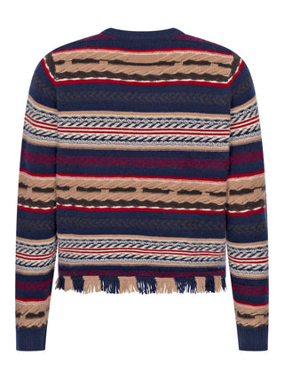 Rundhalspullover Western Stripe
