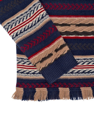 Rundhalspullover Western Stripe