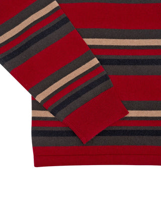 Cropped Pullover Rugby mit Streifen