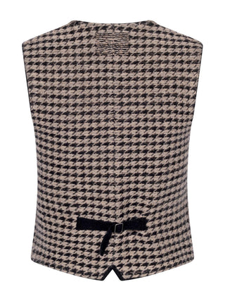 Houndstooth Taillierte Weste