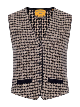 Houndstooth Taillierte Weste