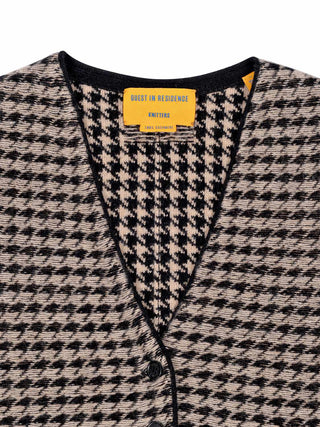 Houndstooth Taillierte Weste