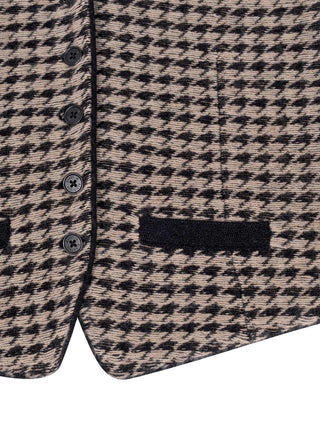 Houndstooth Taillierte Weste