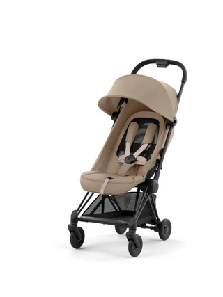 Coya Reisebuggy in Matt Black-Cozy Beige