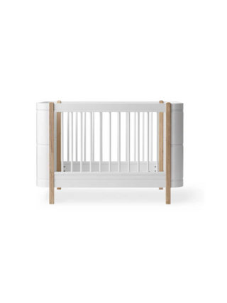 Wood Mini+ Babybett inkl. Umbauset Juniorbett - Weiß Eiche