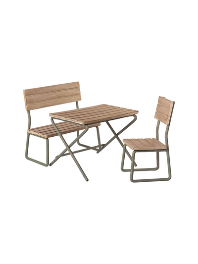 Garden Set Tisch, Stuhl und Bank