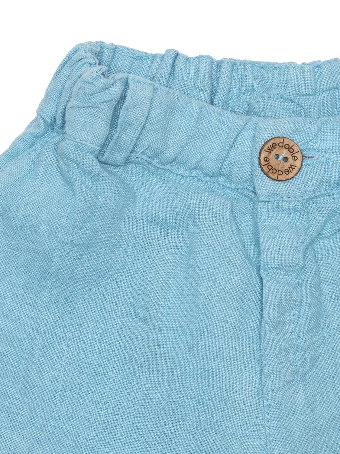 Shorts aus Leinen - Hellblau