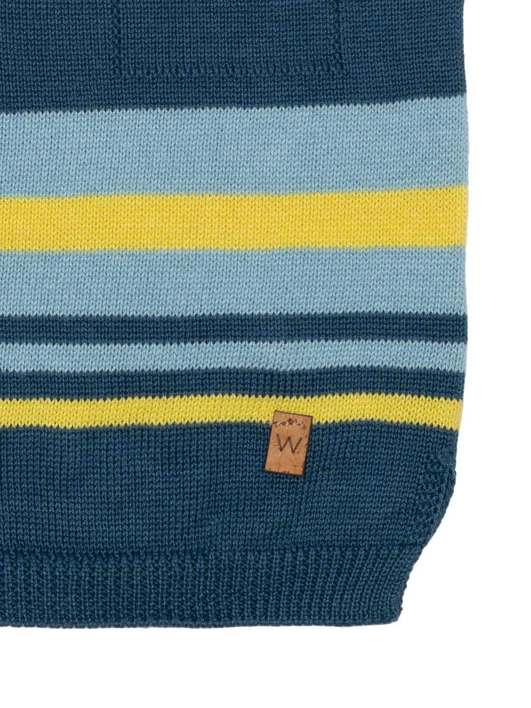 Kurzarm-Polo-Pullover Ozean aus Baumwollstrick - Dunkelblau