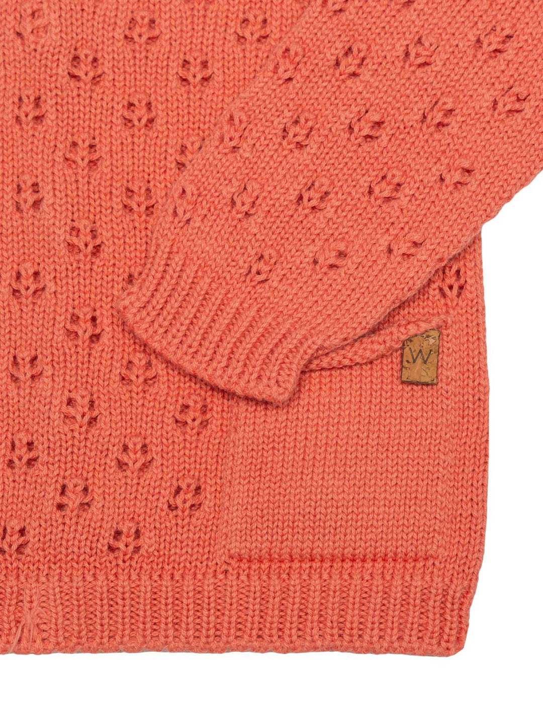 Strickpullover aus Bio-Baumwolle - Peach