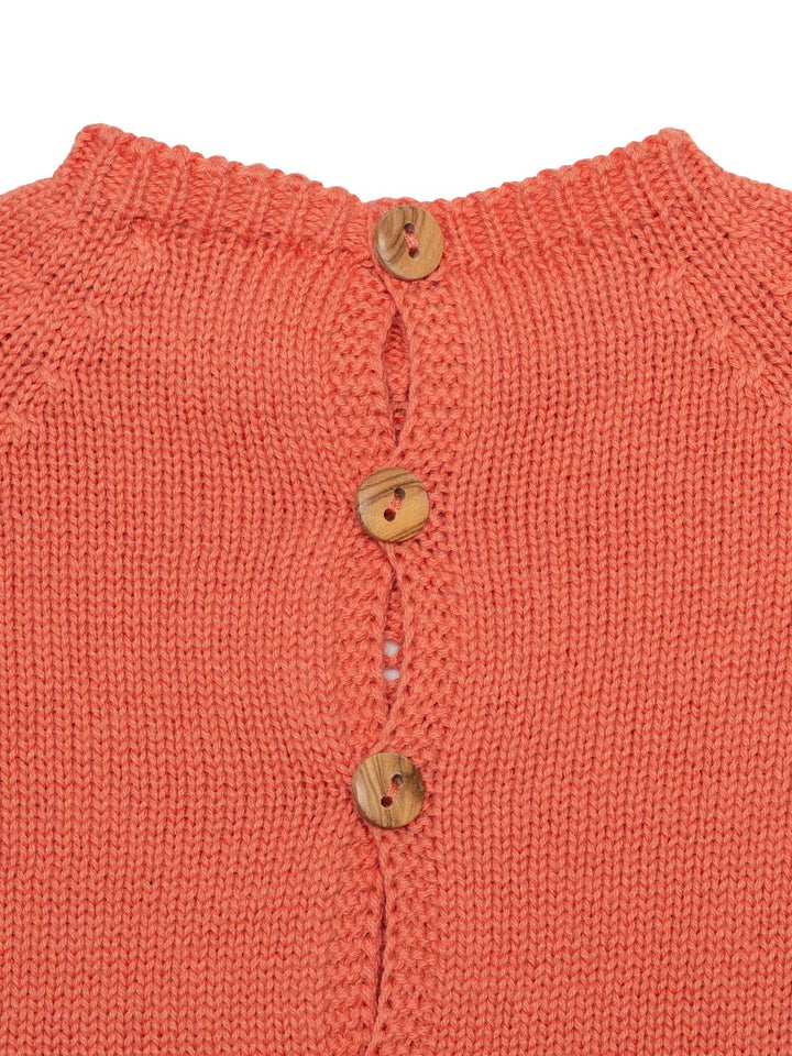 Strickpullover aus Bio-Baumwolle - Peach