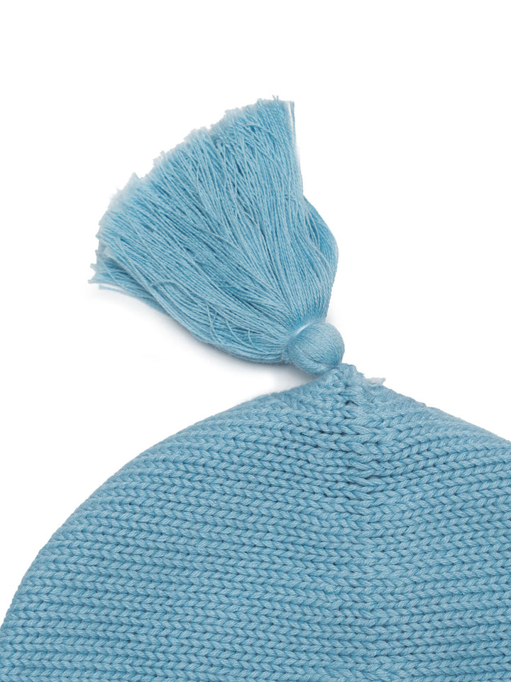 Strickjacke mit Kapuze aus Baumwolle- Friendly Vibe - Hellblau