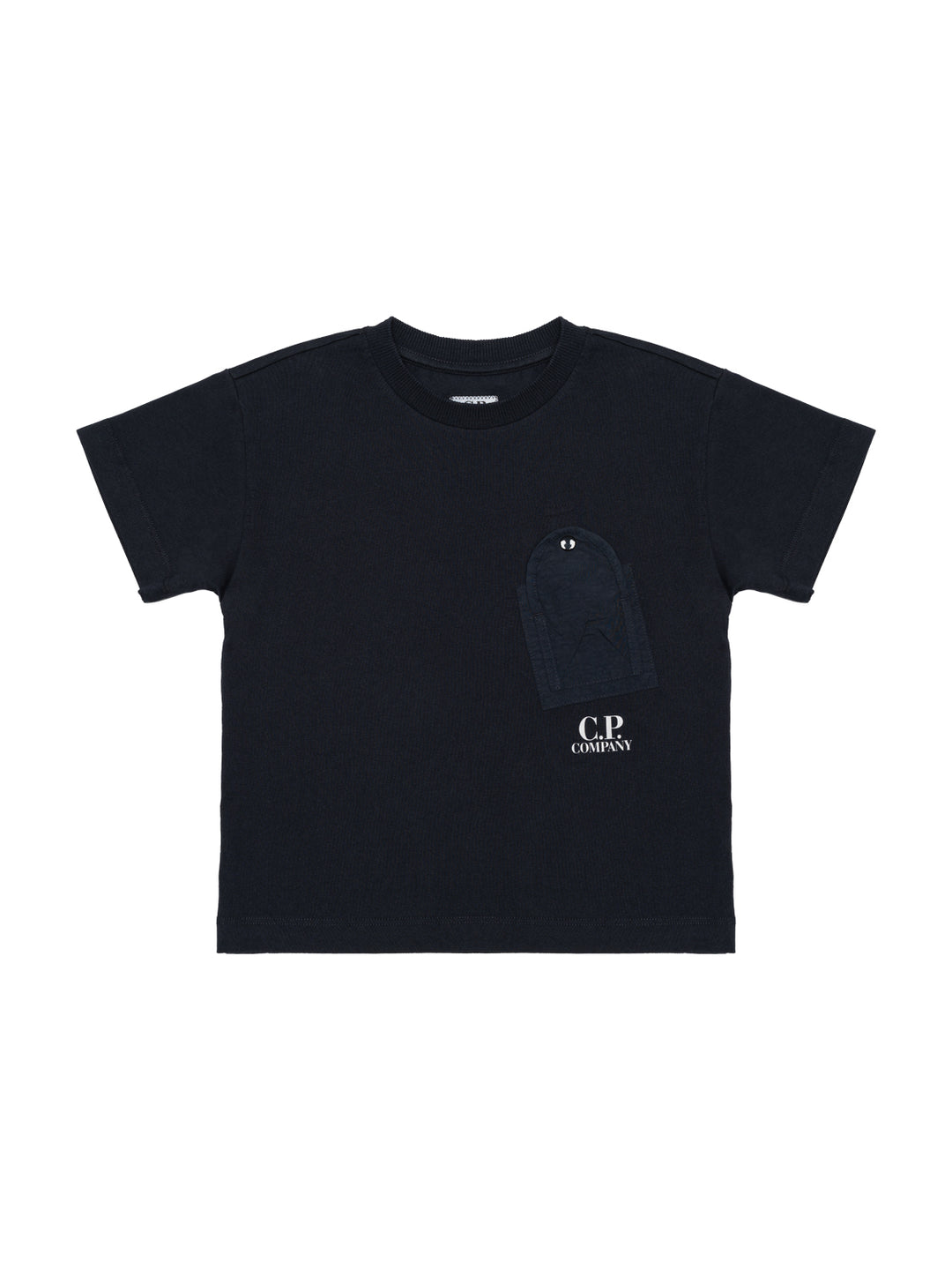 T-Shirt mit Tasche und Logo - Navy