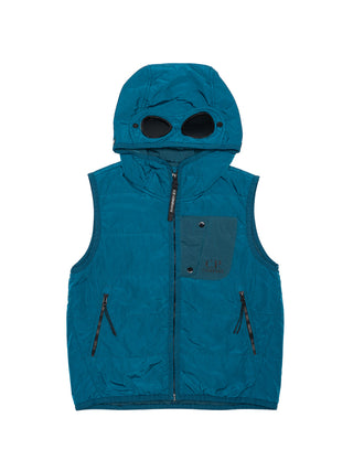 Steppweste mit Sonnenbrille - Blau