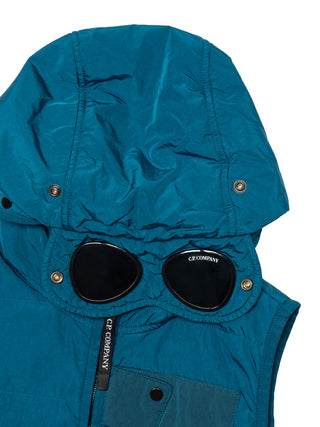 Steppweste mit Sonnenbrille - Blau