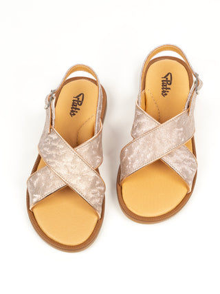 Riemchen Sandalen - Goldfarben