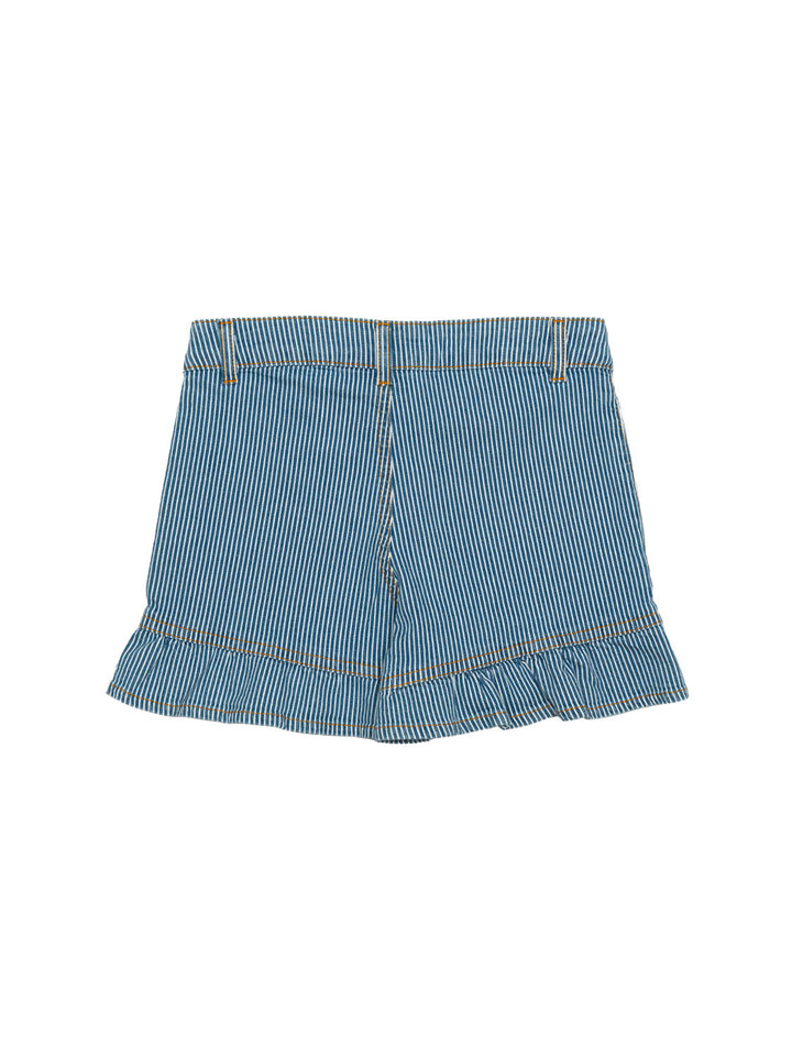 Denim Shorts - Blau/Weiß gestreift