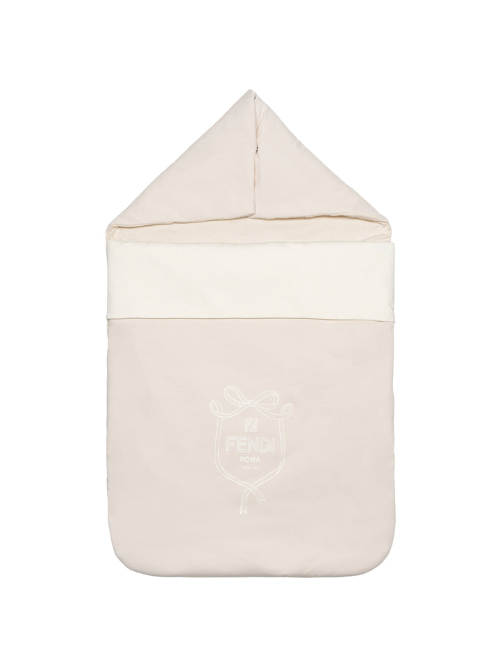 Schlafsack mit Logo-Print - Beige