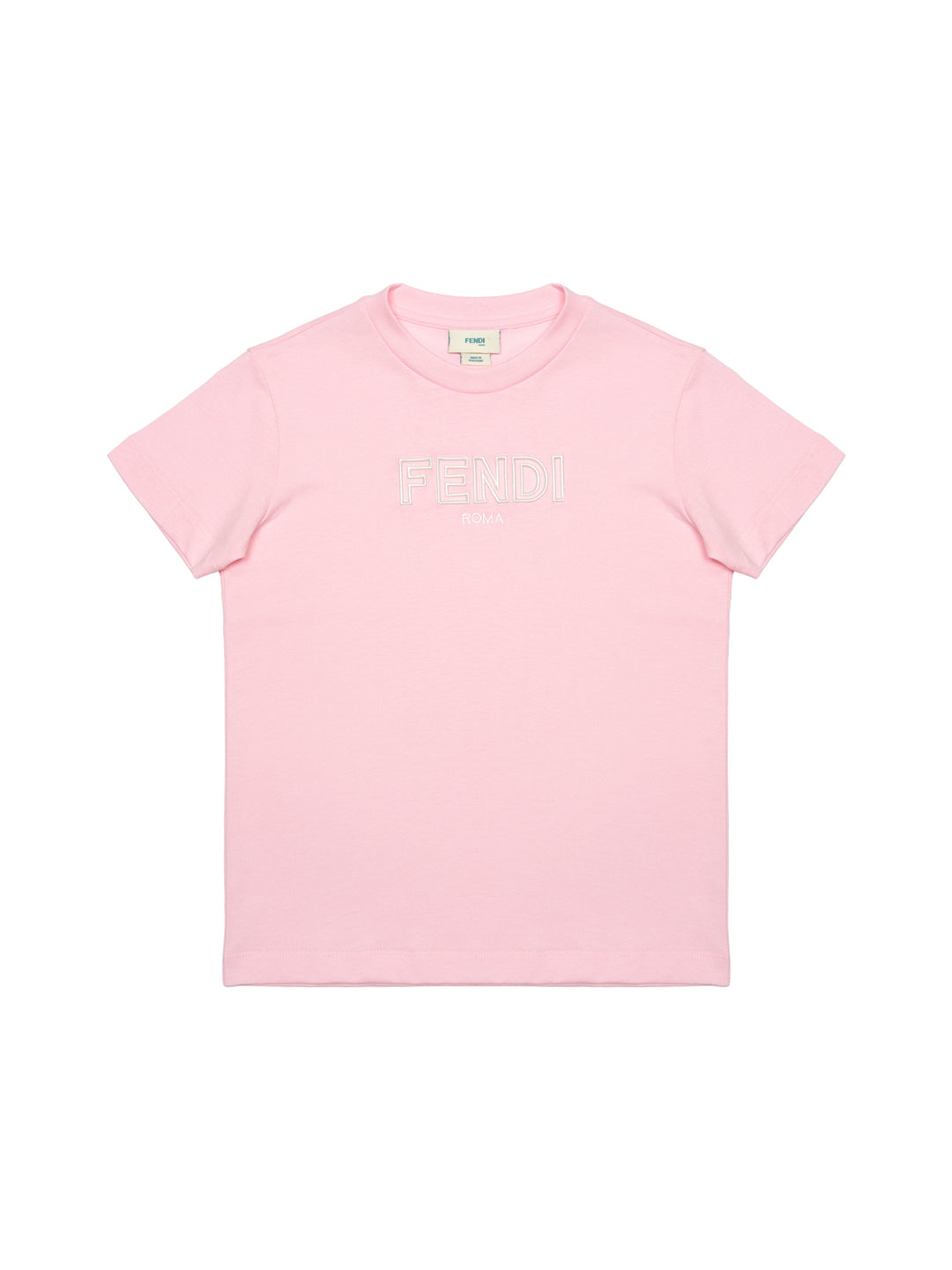 T-Shirt mit gesticktem Logo - Rosa