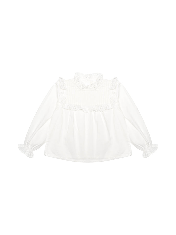 Pinecrest Blouse mit Broderie Anglaise - Off White