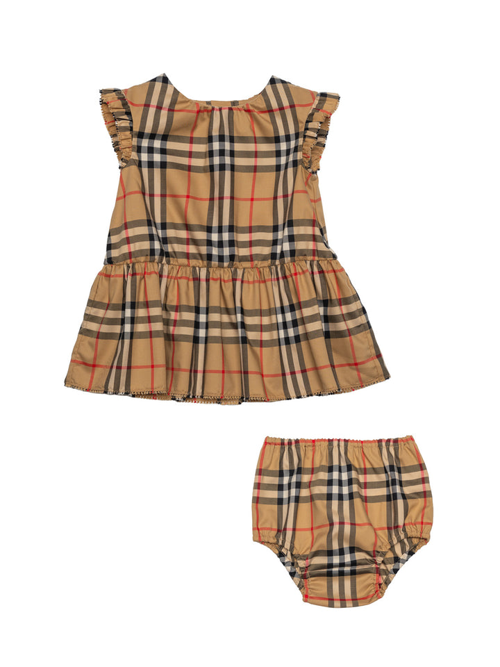 N2 Leana Kleid Set mit Vintage Check - Archive Beige