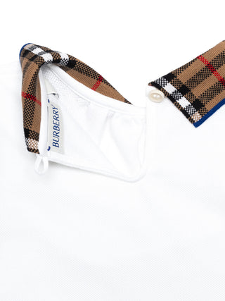 IG5 Alesa Poloshirt mit Vintage Check - Weiß