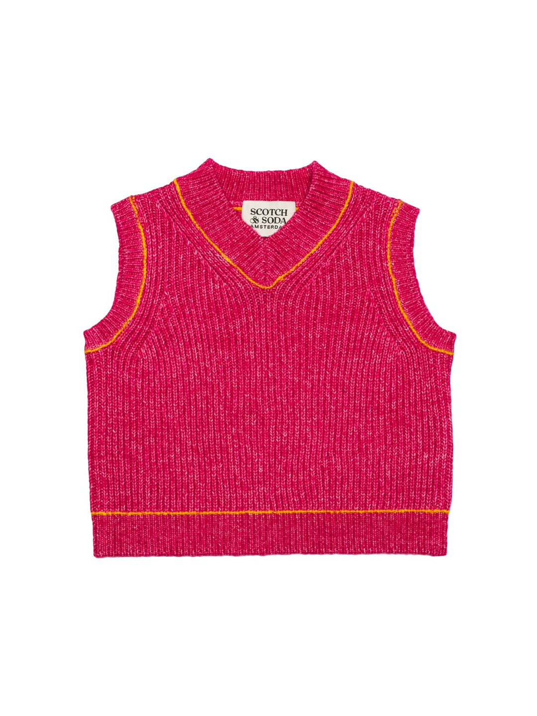 Melierter Strickpullunder - Pink