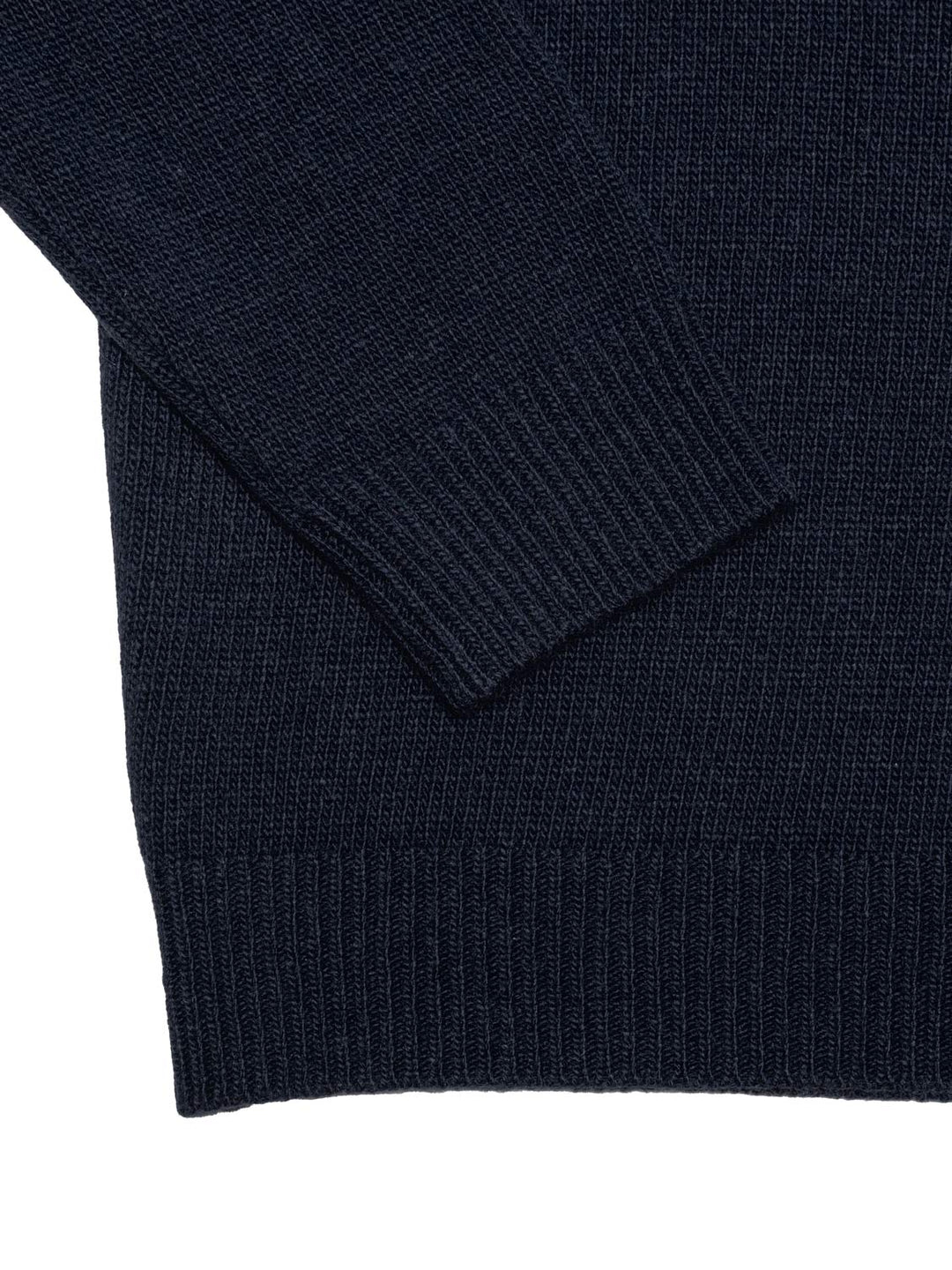 Strickpullover mit Logo-Patch - Navy