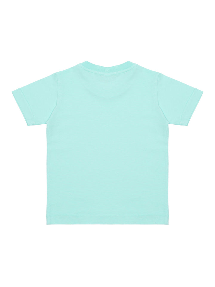 T-Shirt mit Kompass-Logo - Aqua