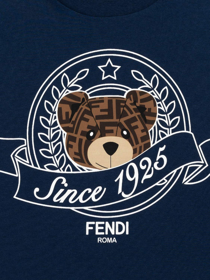 T-Shirt mit Fendi-Bär - Navy