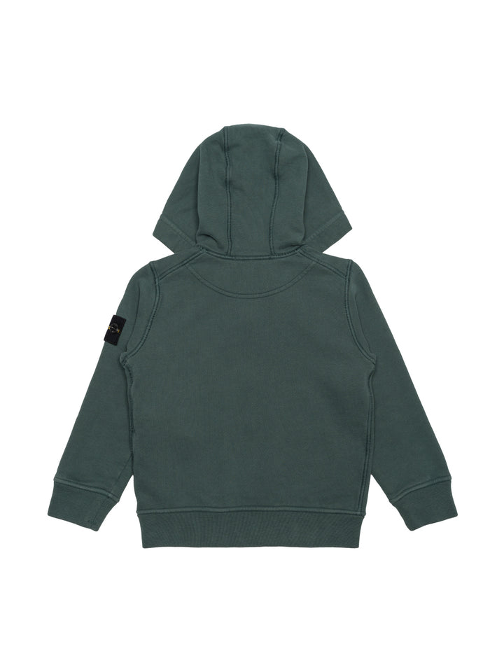 Hoodie mit Logo-Patch - Petrol