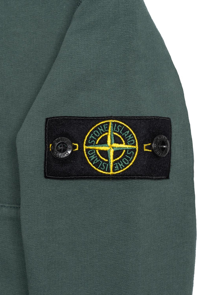 Hoodie mit Logo-Patch - Petrol