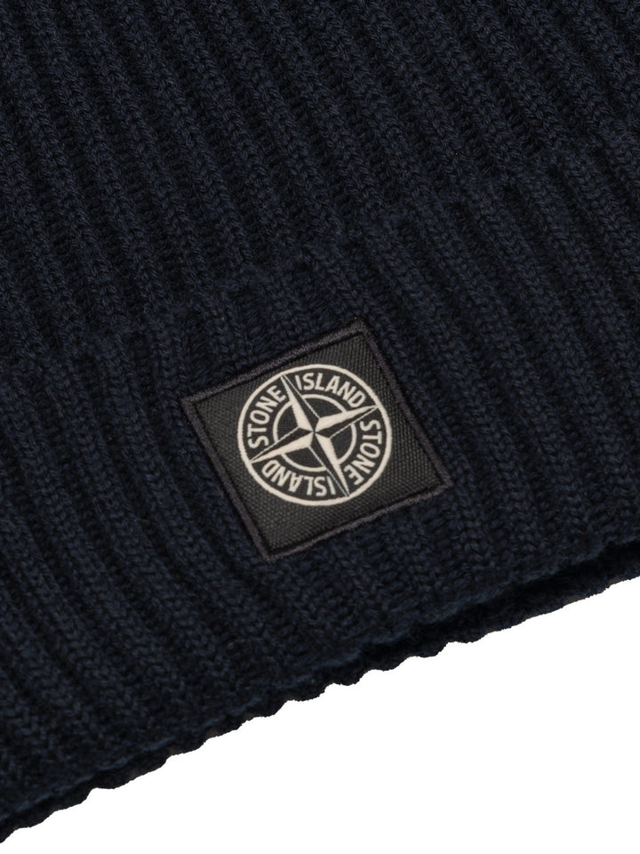 Strickmütze mit Kompass-Logo - Navy