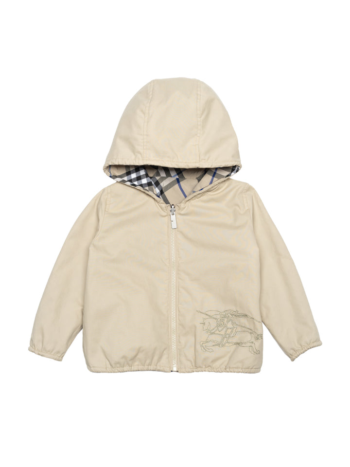 Wendbare Kapuzenjacke - Beige