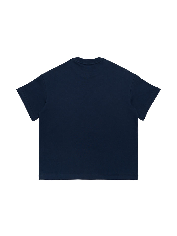 T-Shirt mit Logo-Print - Navy