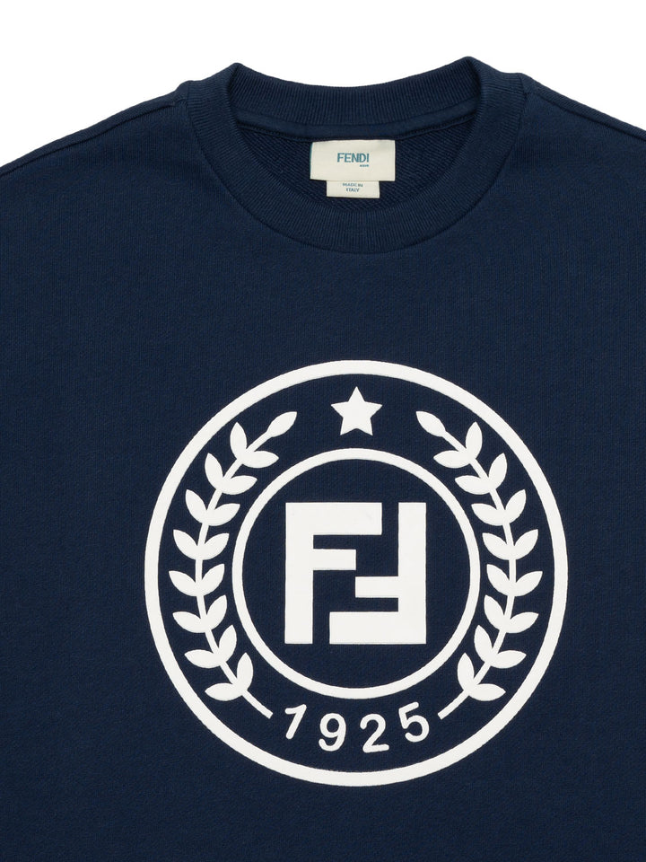 T-Shirt mit Logo-Print - Navy