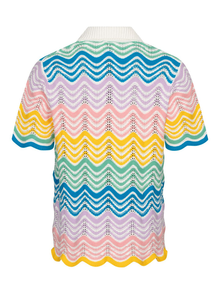 Gradient Wave Knit Shirt