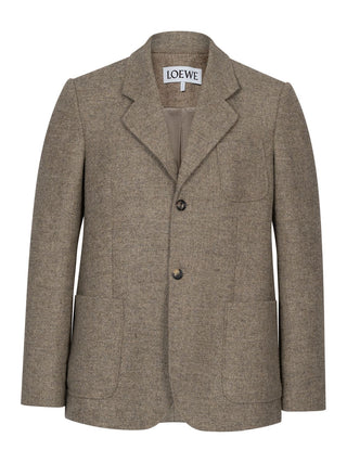 Jacket mit Fischgratmuster
