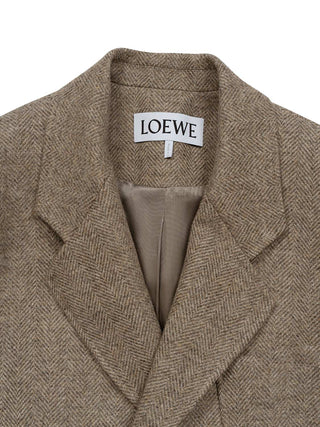 Jacket mit Fischgratmuster