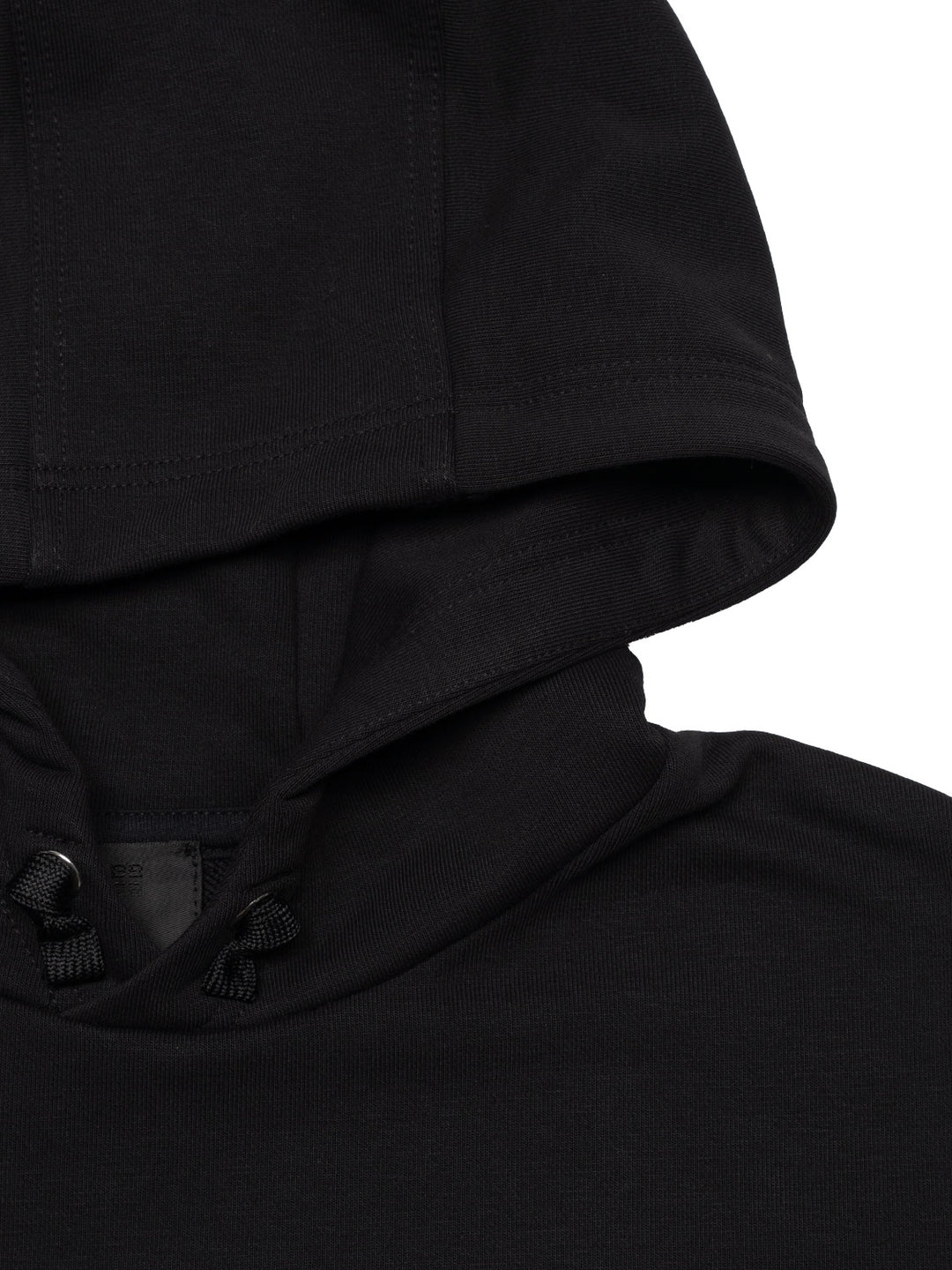 Kapuzensweatshirt mit Metall-Element - Schwarz