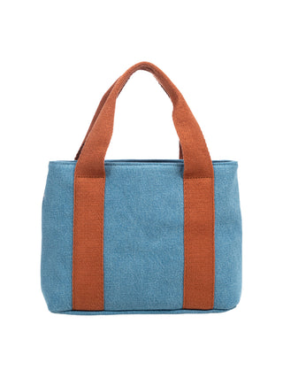 Jeans-Shopper mit Logo-Stickerei - Blau
