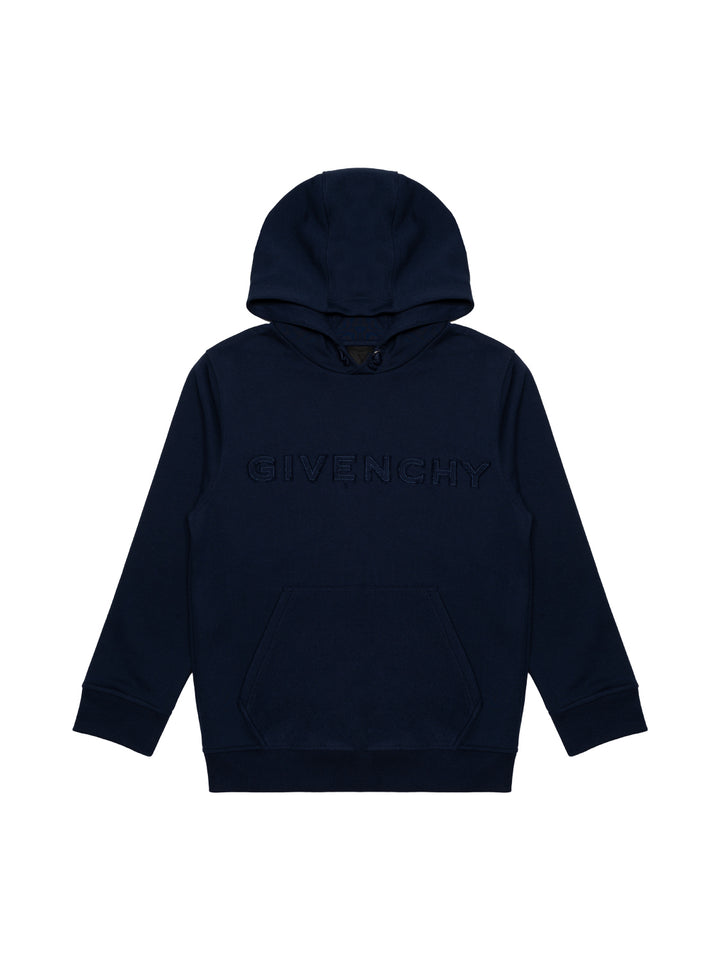 Kapuzensweatshirt mit Logo - Blau