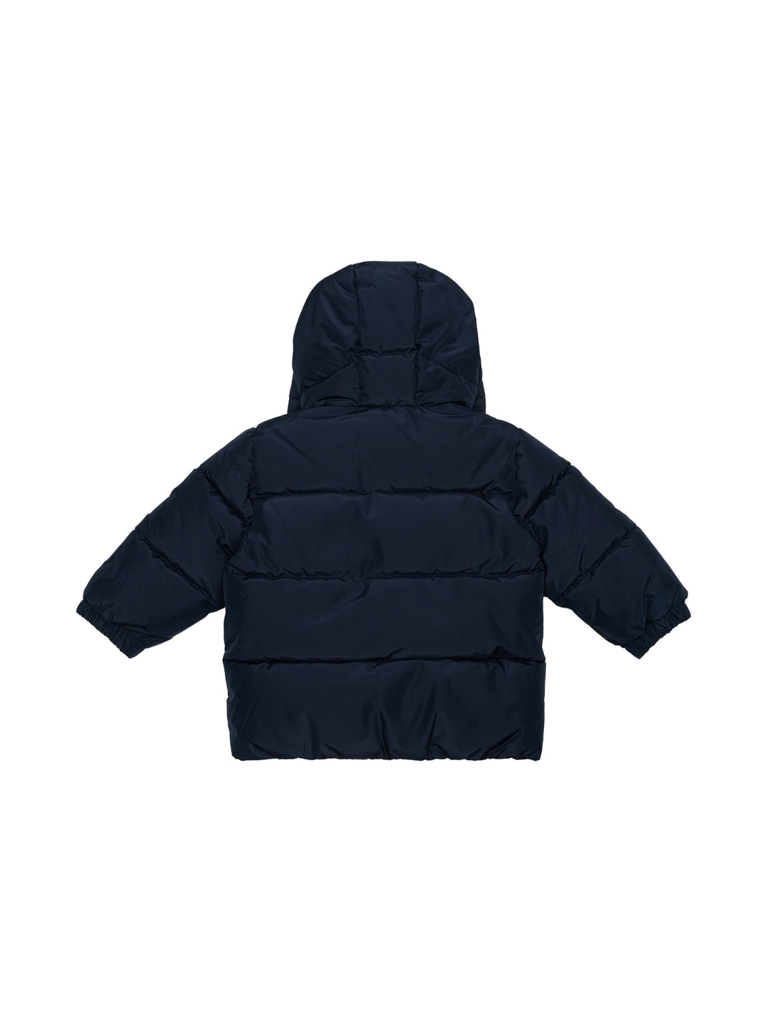 Wasserabweisende wattierte Steppjacke mit Logo - Navy