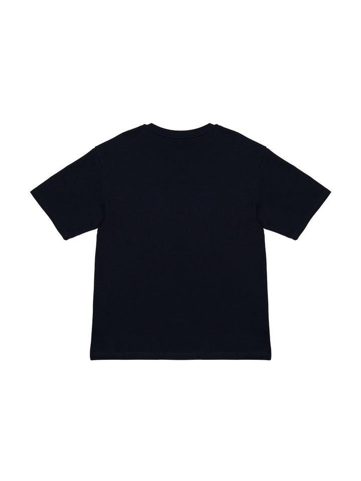 T-Shirt mit Stickerei - Navy