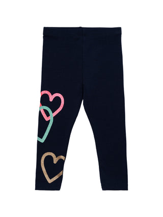 Leggings mit Herzen - Navy