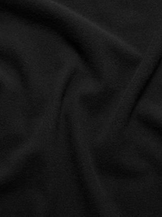 Unisex Fransenschal aus Wolle - Schwarz