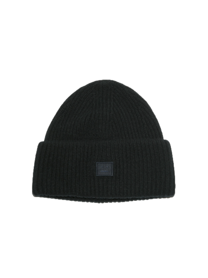 Beanie mit kleinem Face-Logo - Schwarz