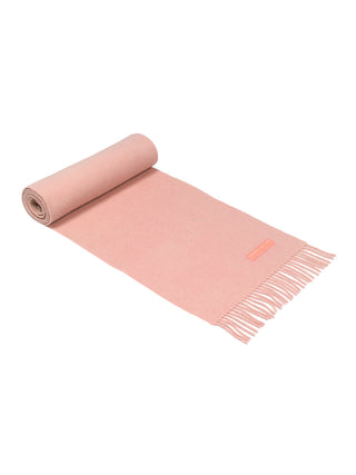 Wollschal mit Label in Rosa - Pink